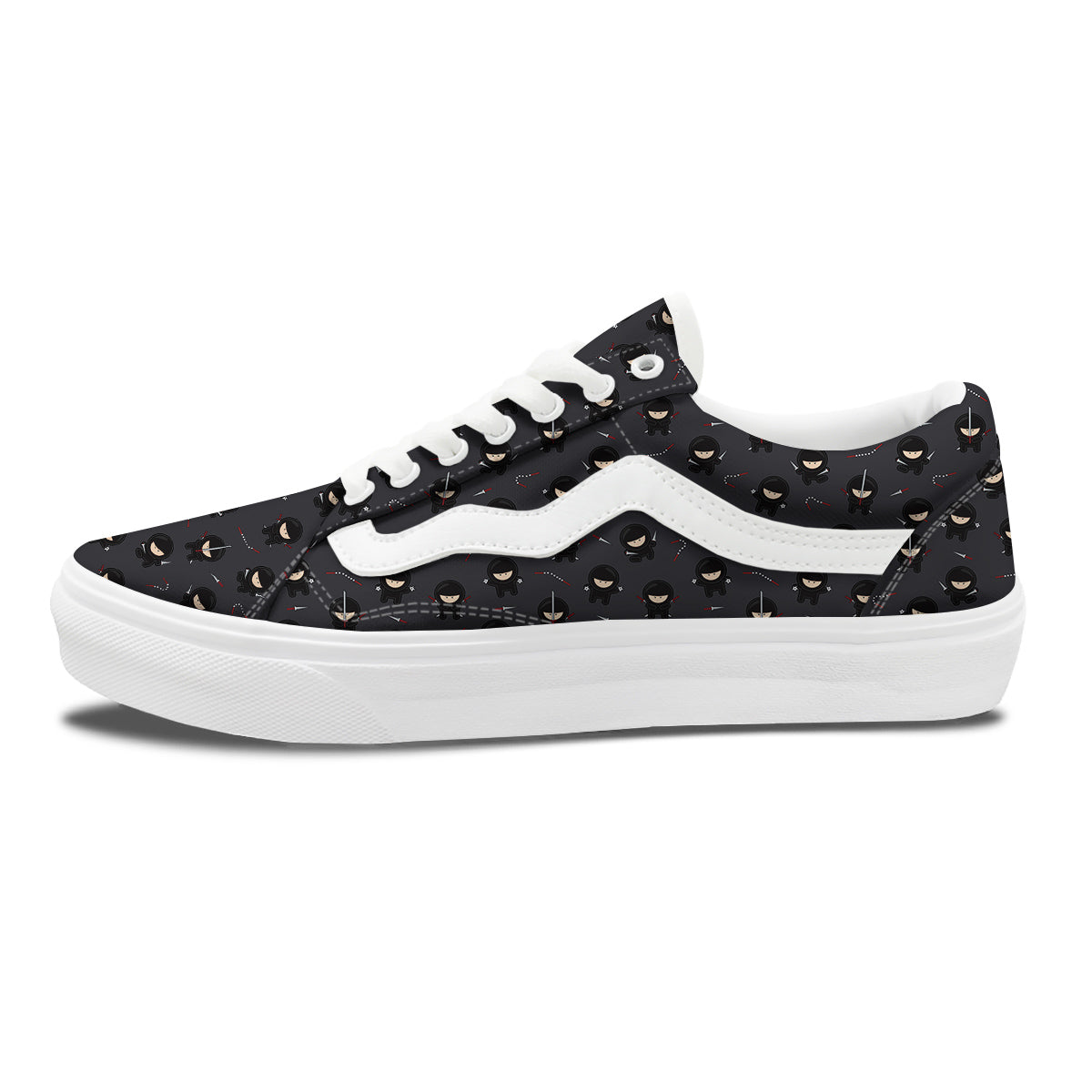 Ninja Cute Print Pattern Skate Shoes-grizzshop