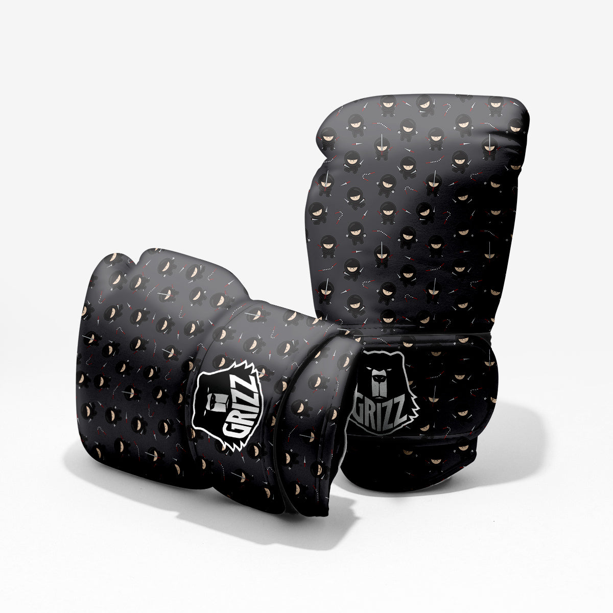 Ninja Cute Print Pattern Sparring Gloves-grizzshop