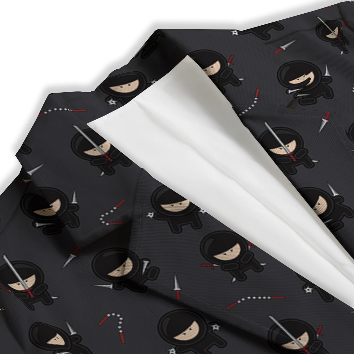 Ninja Cute Print Pattern Women's Blazer-grizzshop