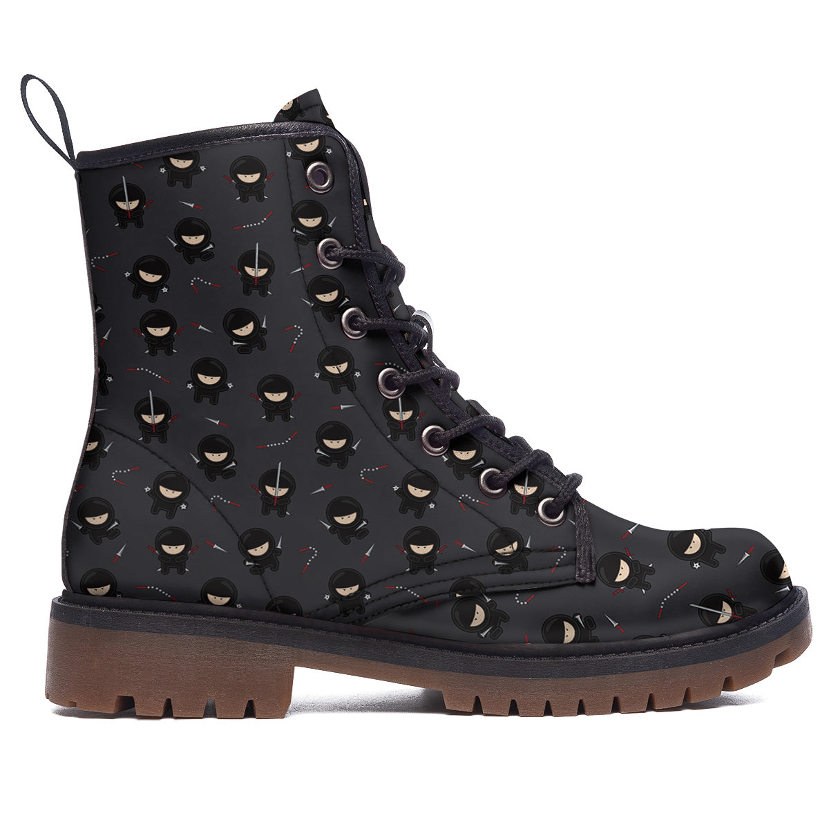 Ninja Cute Print Pattern Work Boots-grizzshop