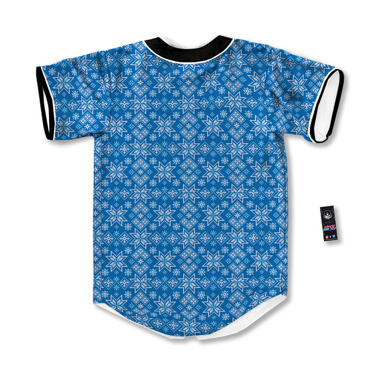 Nordic Knitted Christmas Print Pattern Baseball Jersey-grizzshop
