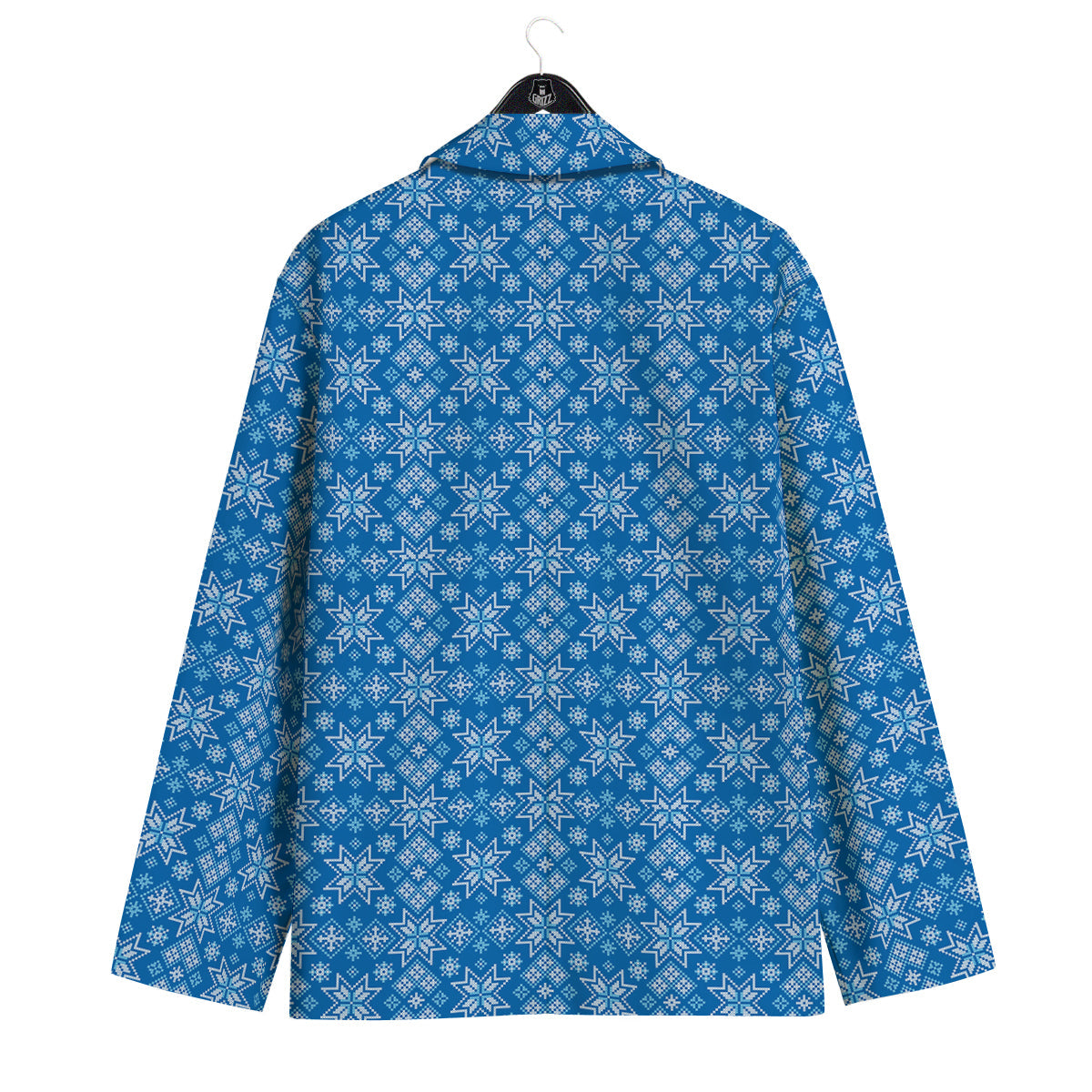 Nordic Knitted Christmas Print Pattern Men's Sport Coat-grizzshop