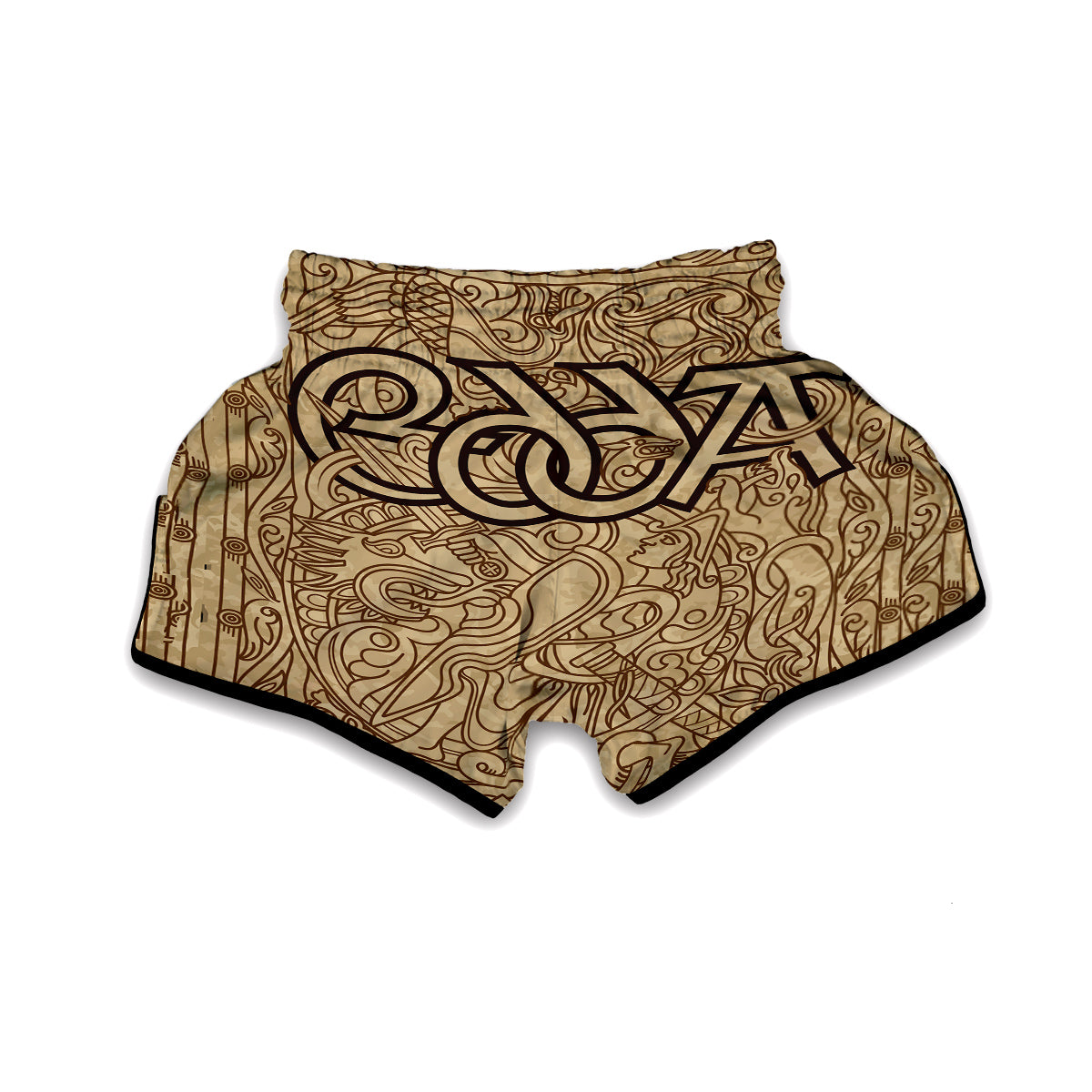 Norse Edda Viking Muay Thai Boxing Shorts-grizzshop