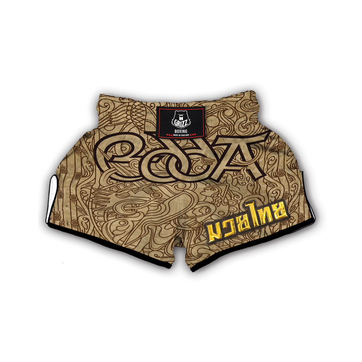 Norse Edda Viking Muay Thai Boxing Shorts-grizzshop