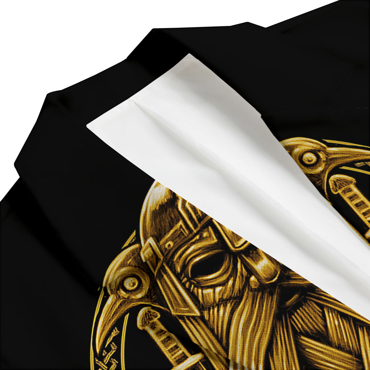 Norse God Odin Gold Viking Print Men's Blazer-grizzshop