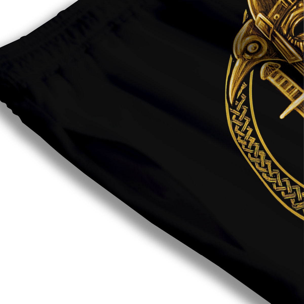 Norse God Odin Gold Viking Print Mesh Shorts