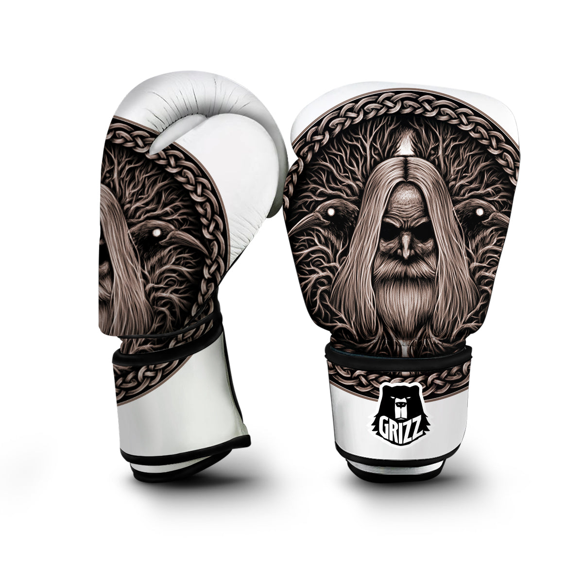 Norse God Odin Viking Boxing Gloves-grizzshop