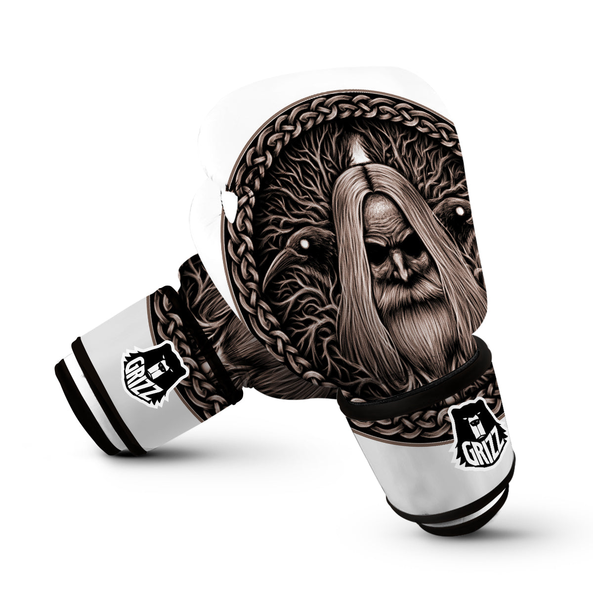 Norse God Odin Viking Boxing Gloves-grizzshop