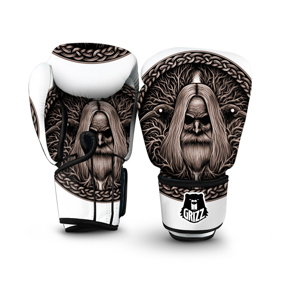 Norse God Odin Viking Boxing Gloves-grizzshop