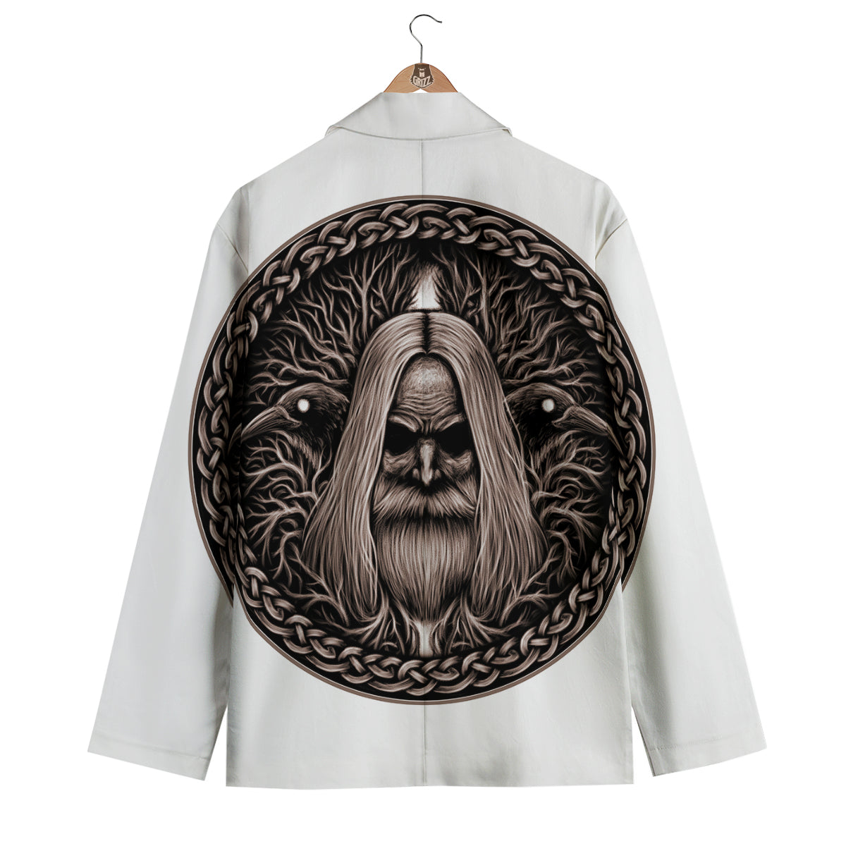 Norse God Odin Viking Men's Blazer-grizzshop