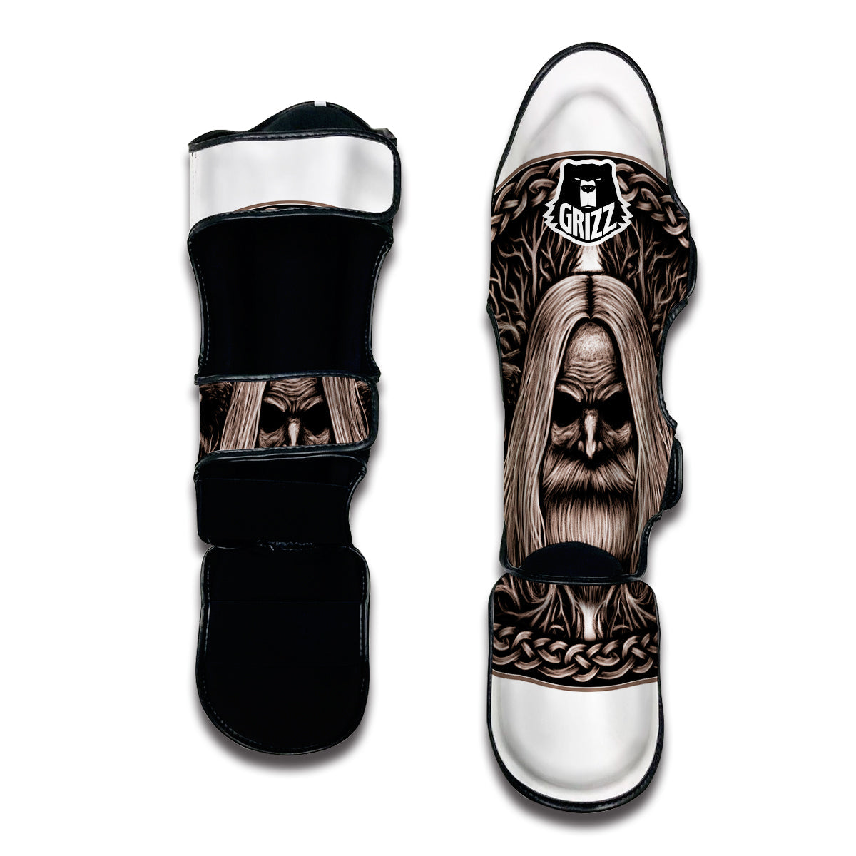 Norse God Odin Viking Muay Thai Shin Guards-grizzshop