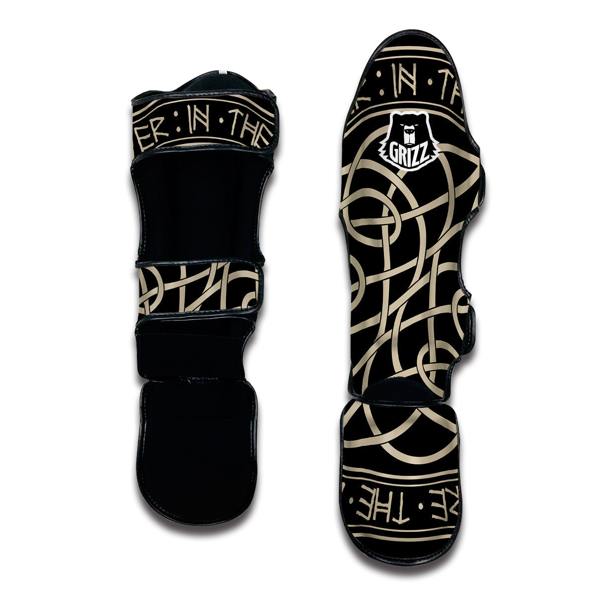 Norse Rune Viking Norse Muay Thai Shin Guards-grizzshop