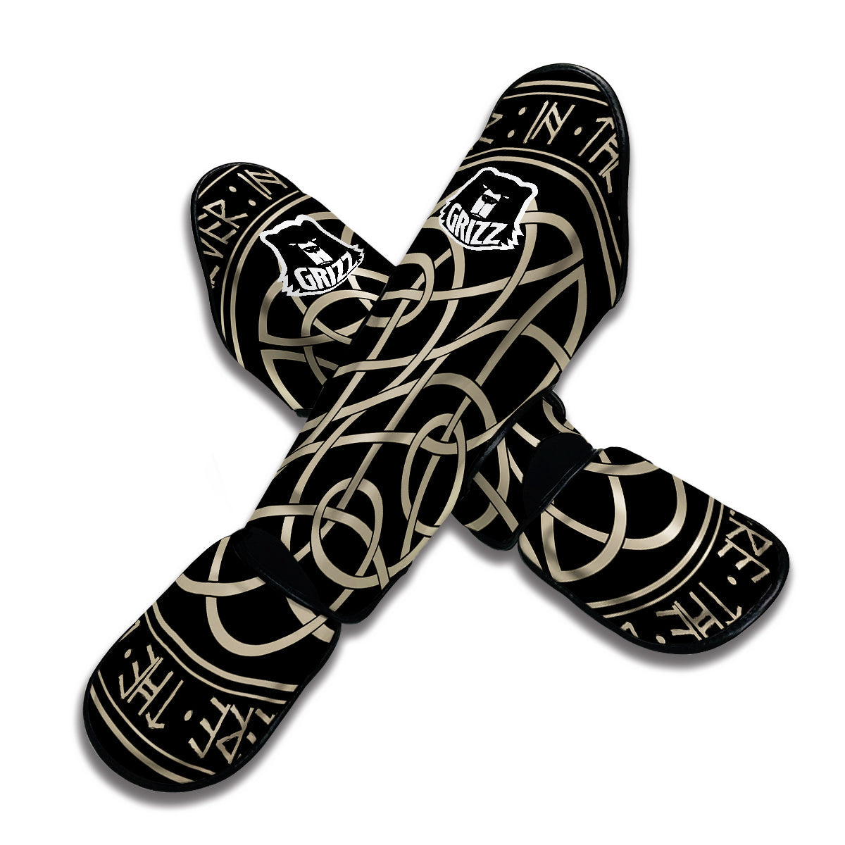 Norse Rune Viking Norse Muay Thai Shin Guards-grizzshop