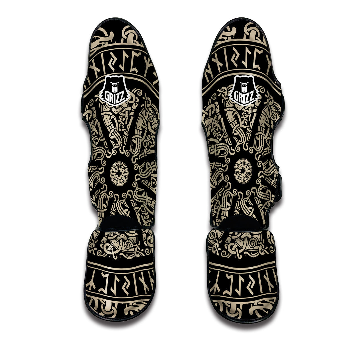 Norse Viking Shield Muay Thai Shin Guards-grizzshop