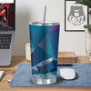 Northern Lights Geometric Polygonal Print Tumbler-grizzshop