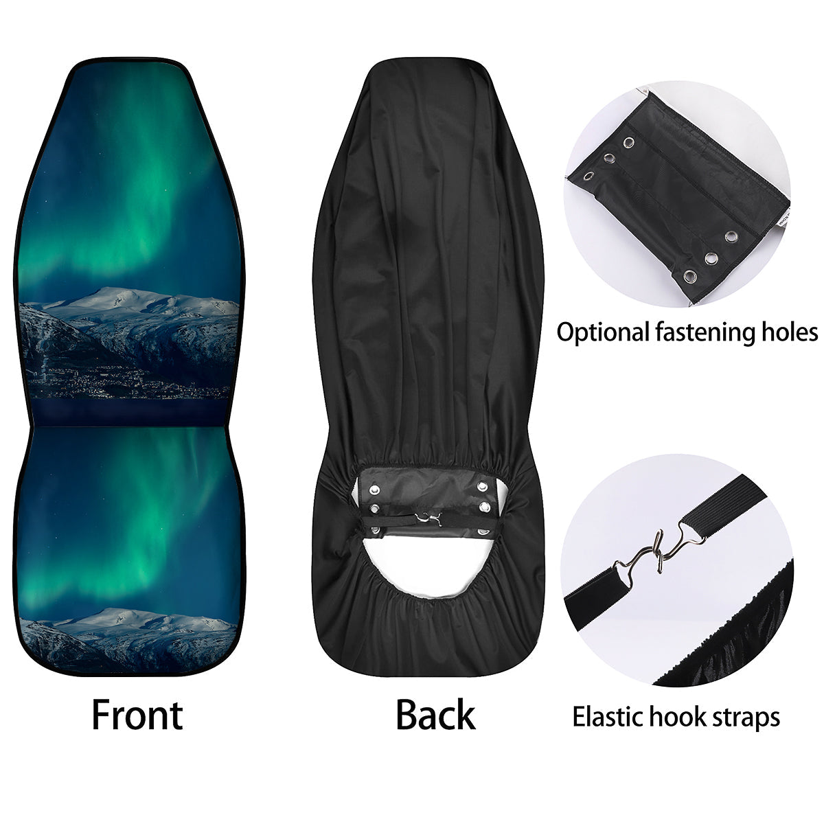 Northern Lights Print Car Seat Covers-grizzshop