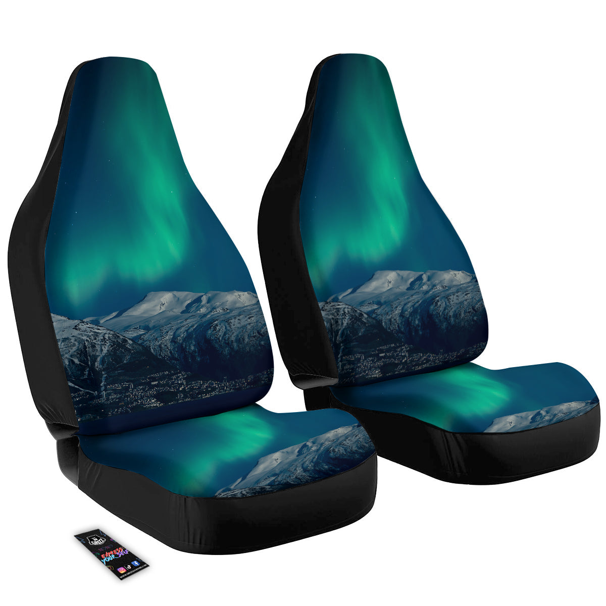 Northern Lights Print Car Seat Covers-grizzshop