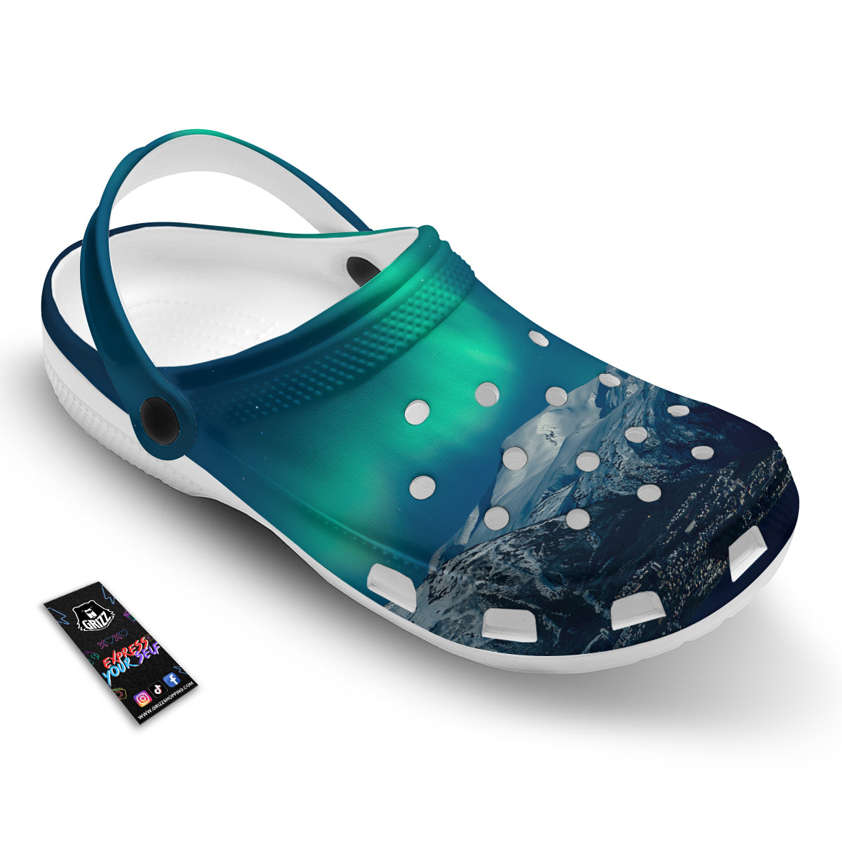Northern Lights Print Clog-grizzshop