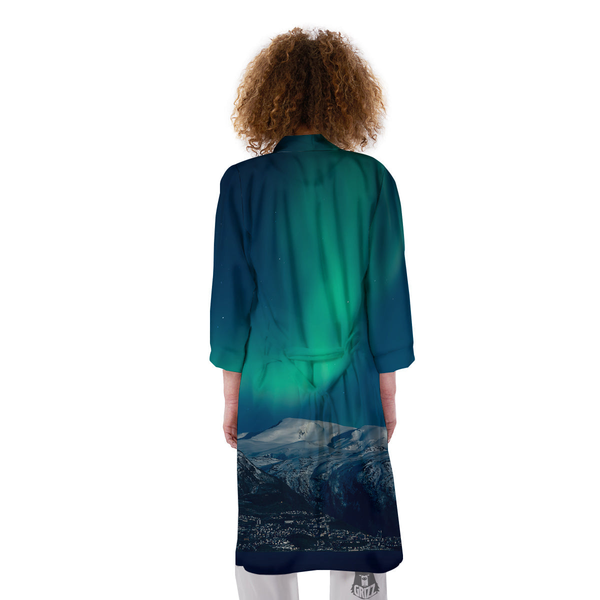 Northern Lights Print Kimono-grizzshop