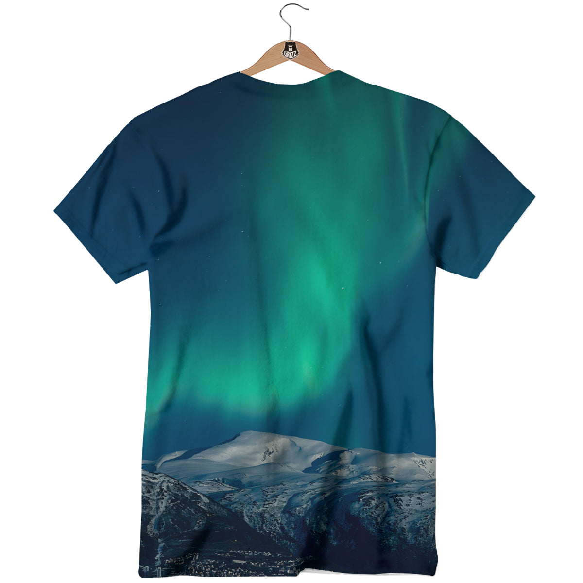 Northern Lights Print T-Shirt-grizzshop