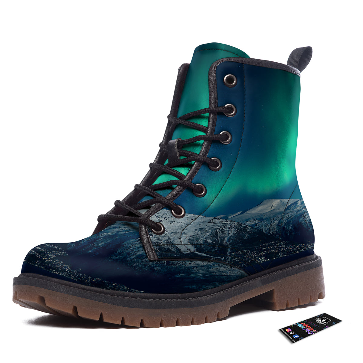 Northern Lights Print Work Boots-grizzshop