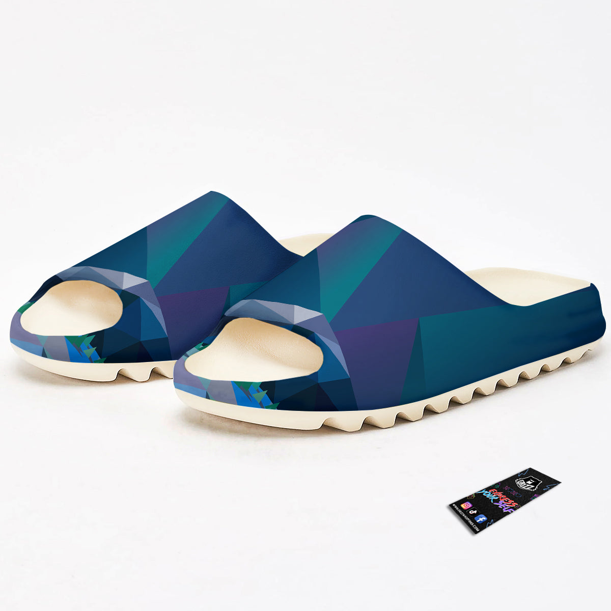 Northern Lights Geometric Polygonal Print Sandals-grizzshop