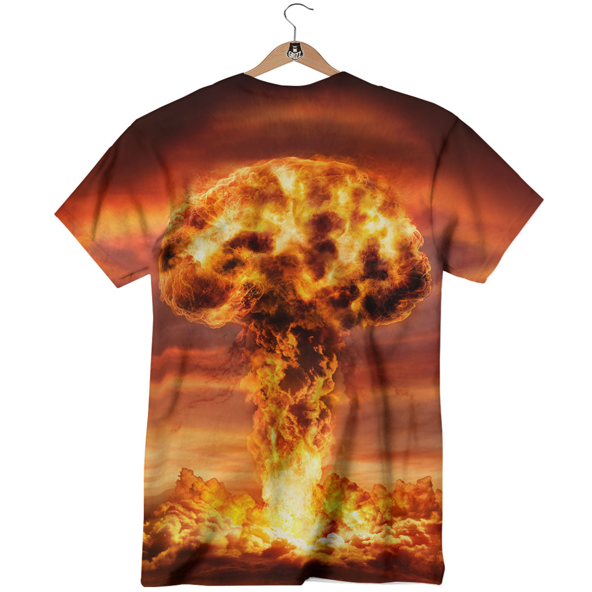 Nuclear Bomb Explosion Print T-Shirt-grizzshop