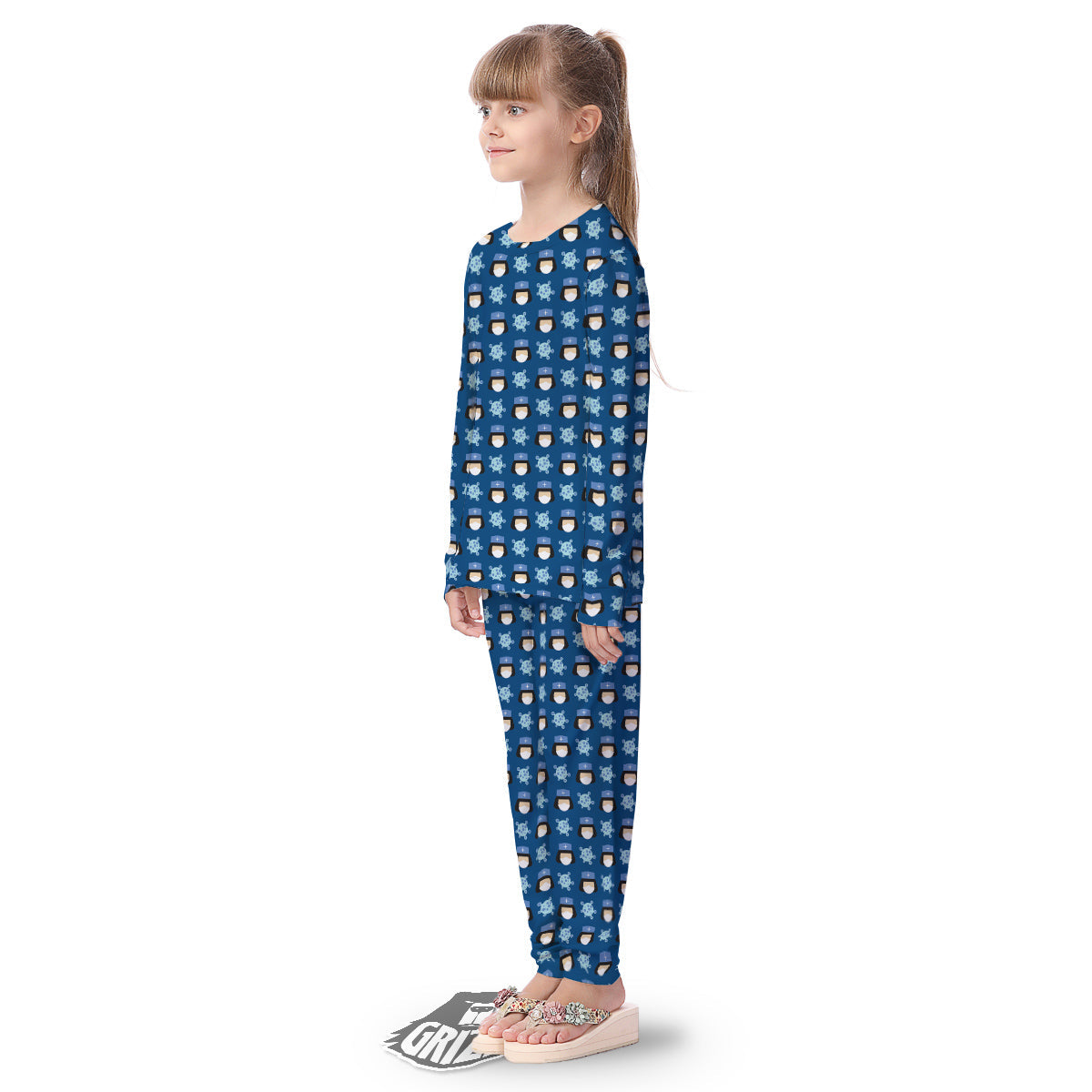 Nurse Cute Cartoon Print Pattern Kid's Pajamas-grizzshop