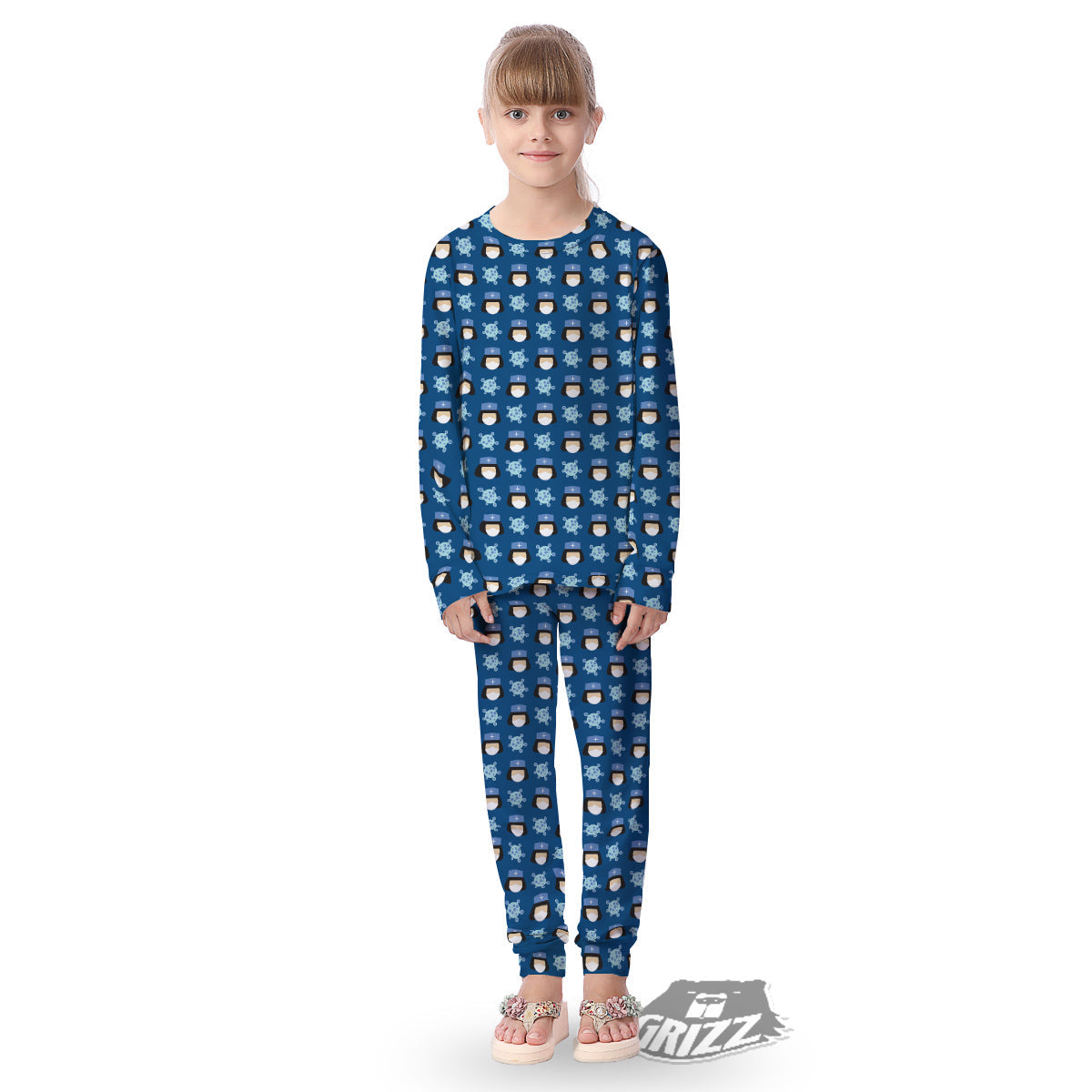 Nurse Cute Cartoon Print Pattern Kid's Pajamas-grizzshop