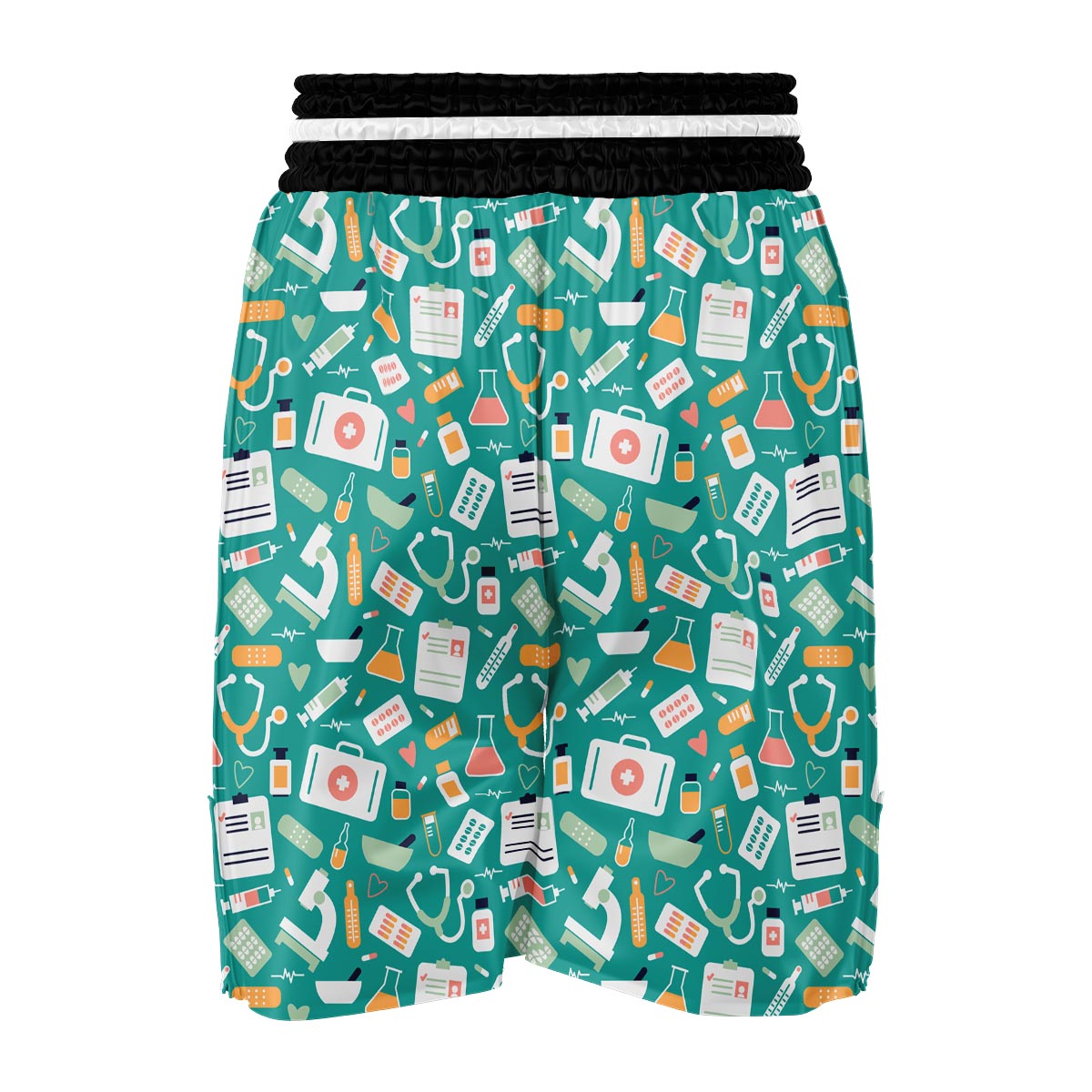 Nurse Pattern Print Boxing Shorts-grizzshop