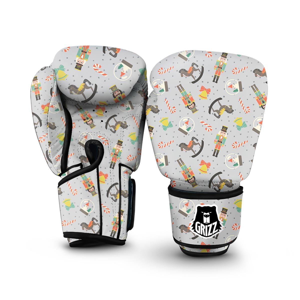 Nutcracker Pattern Print Boxing Gloves-grizzshop