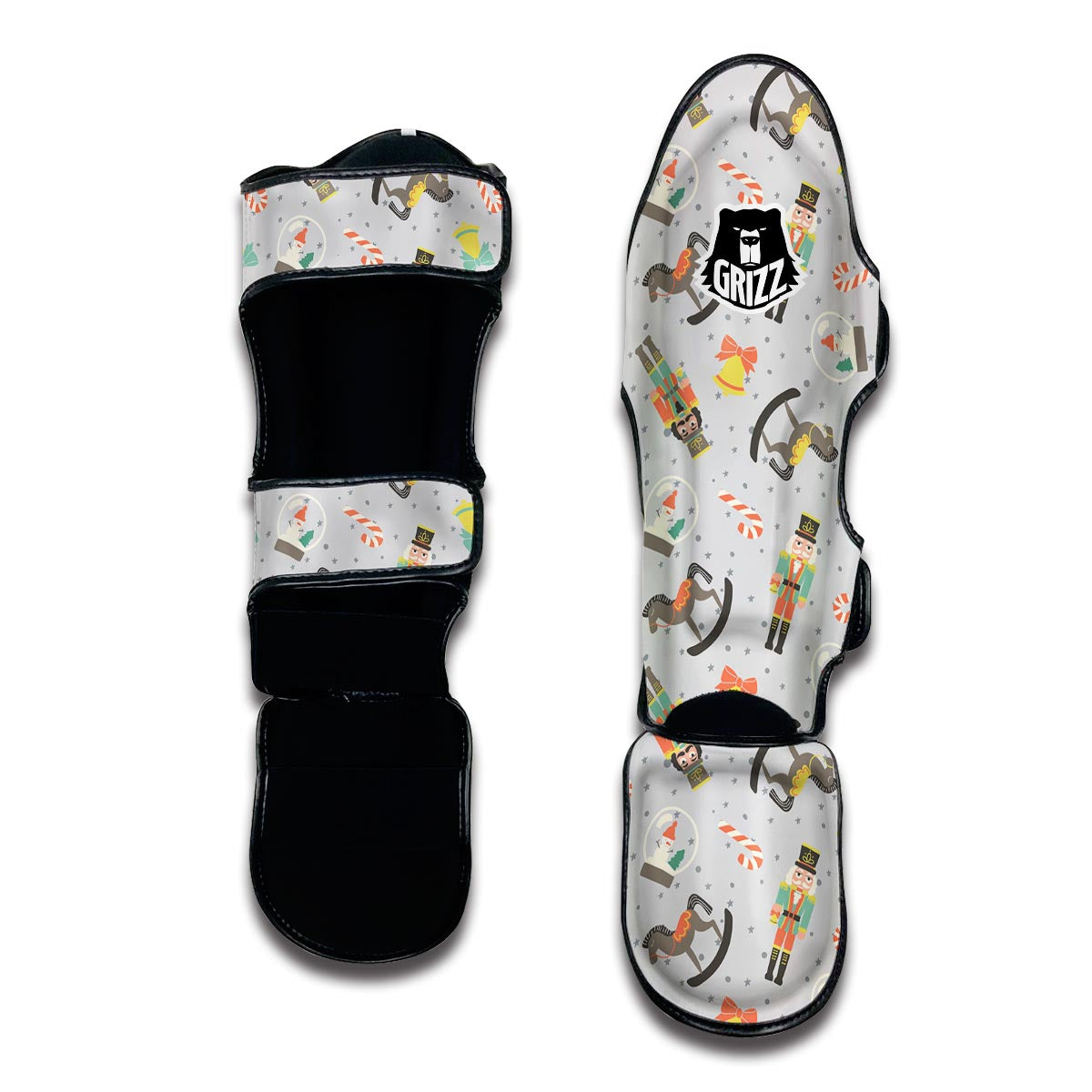 Nutcracker Pattern Print Muay Thai Shin Guards-grizzshop