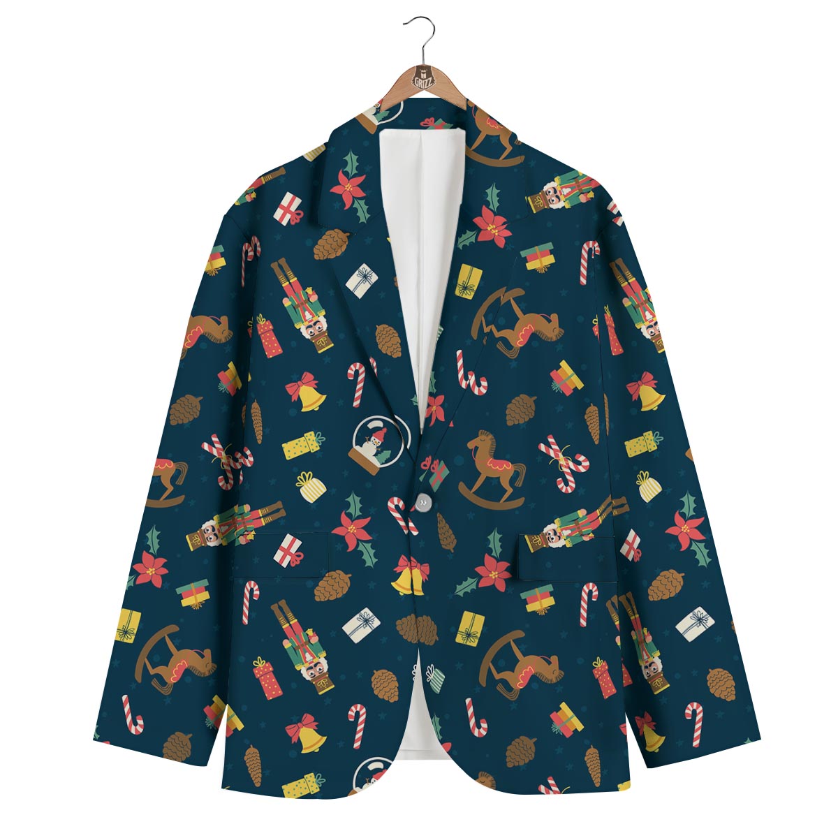 Nutcracker Print Pattern Men's Blazer-grizzshop