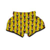 Nutcracker Yellow Pattern Print Muay Thai Boxing Shorts-grizzshop