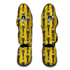 Nutcracker Yellow Pattern Print Muay Thai Shin Guards-grizzshop