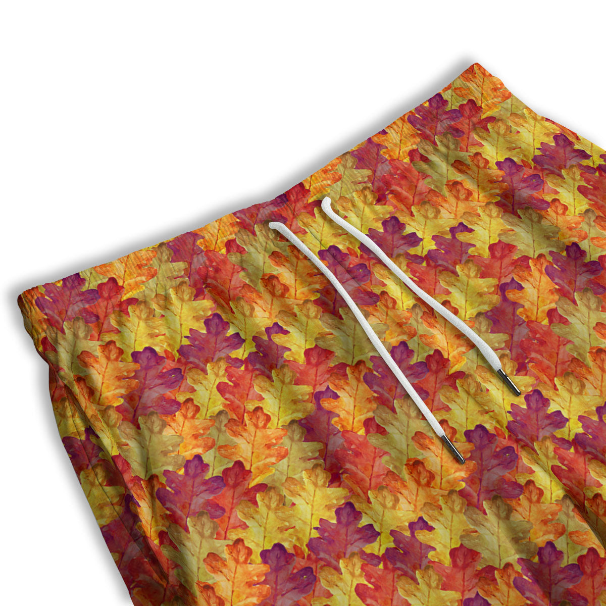 Oak Leaf Autumn Print Men's Athletic Shorts
