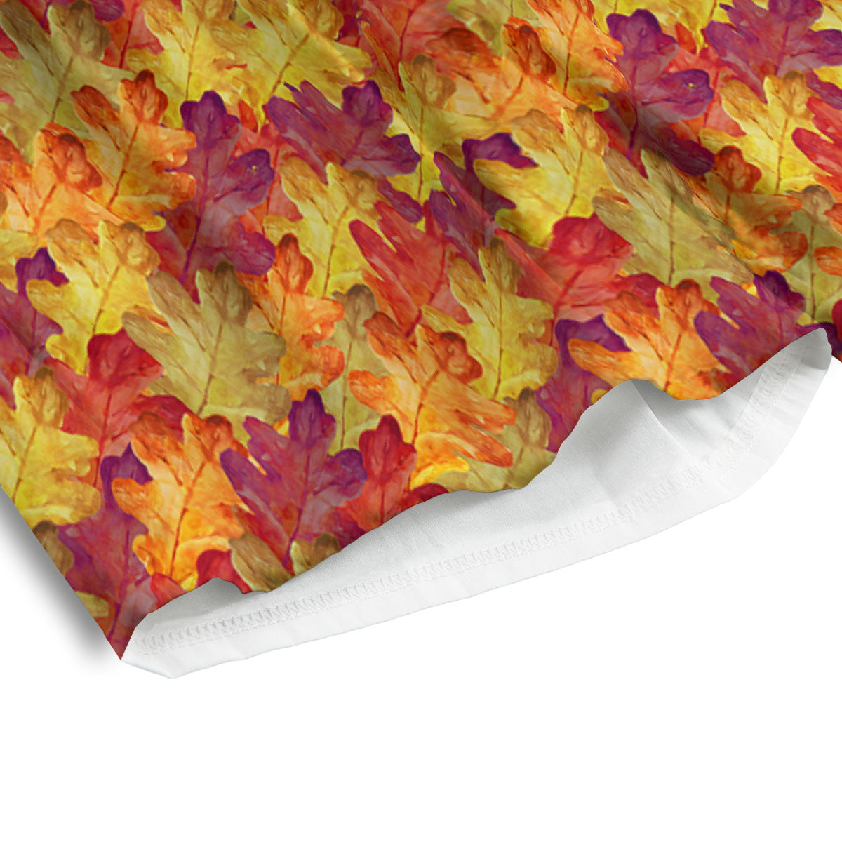 Oak Leaf Autumn Print Men's Athletic Shorts