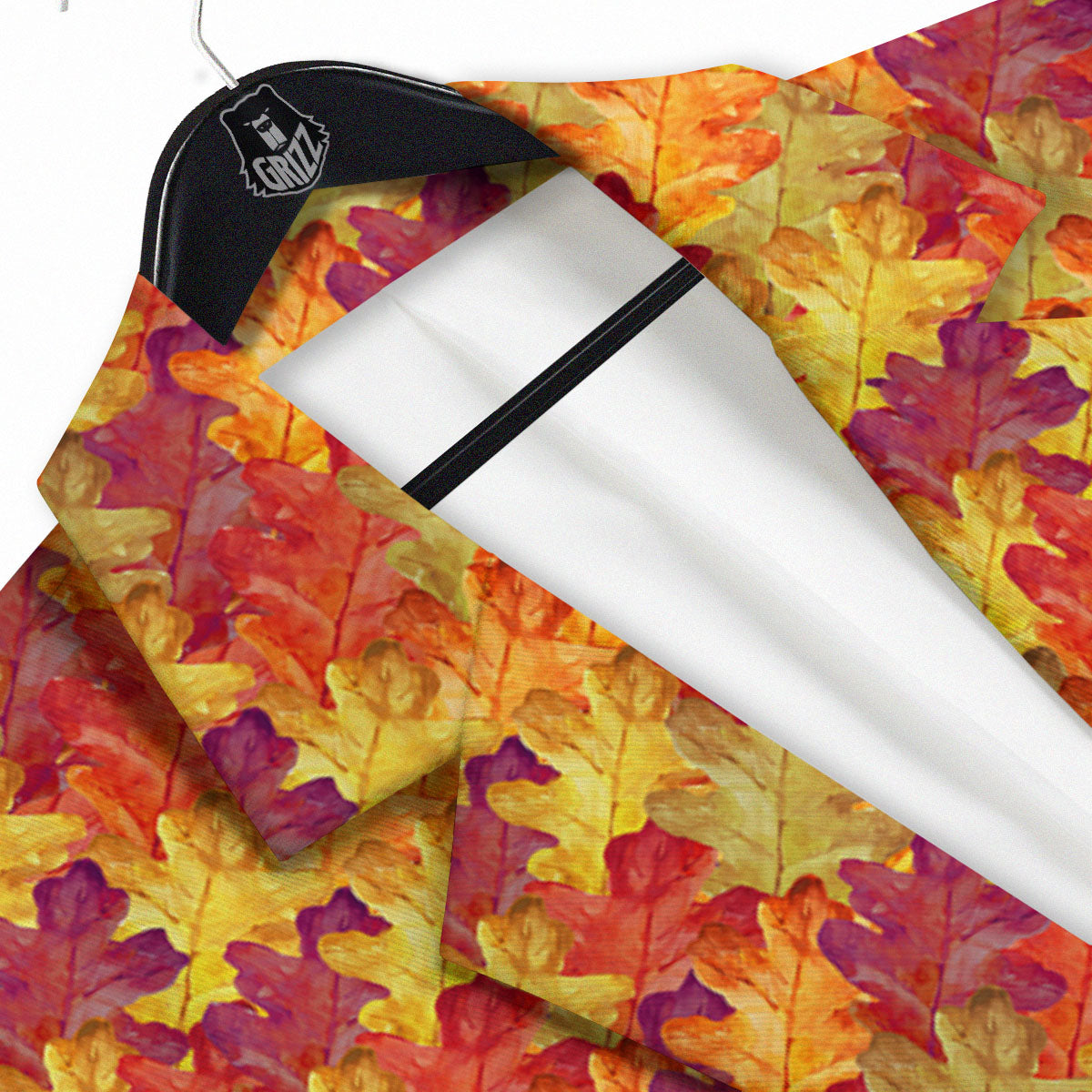 Oak Leaf Autumn Print Men's Sport Coat-grizzshop