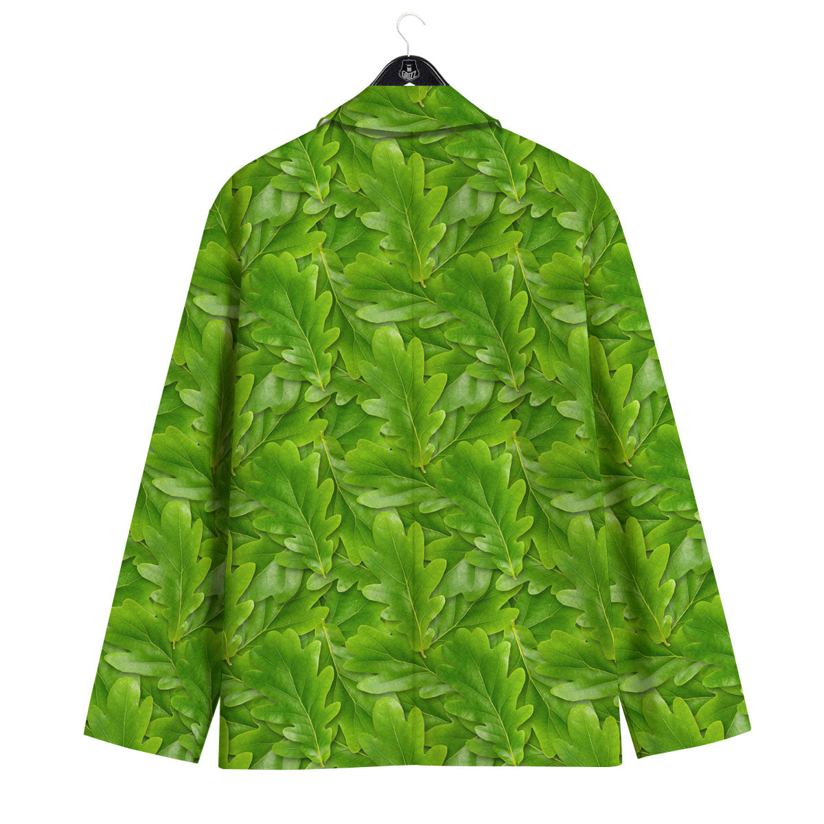 Oak Leaf Green Print Men's Sport Coat-grizzshop