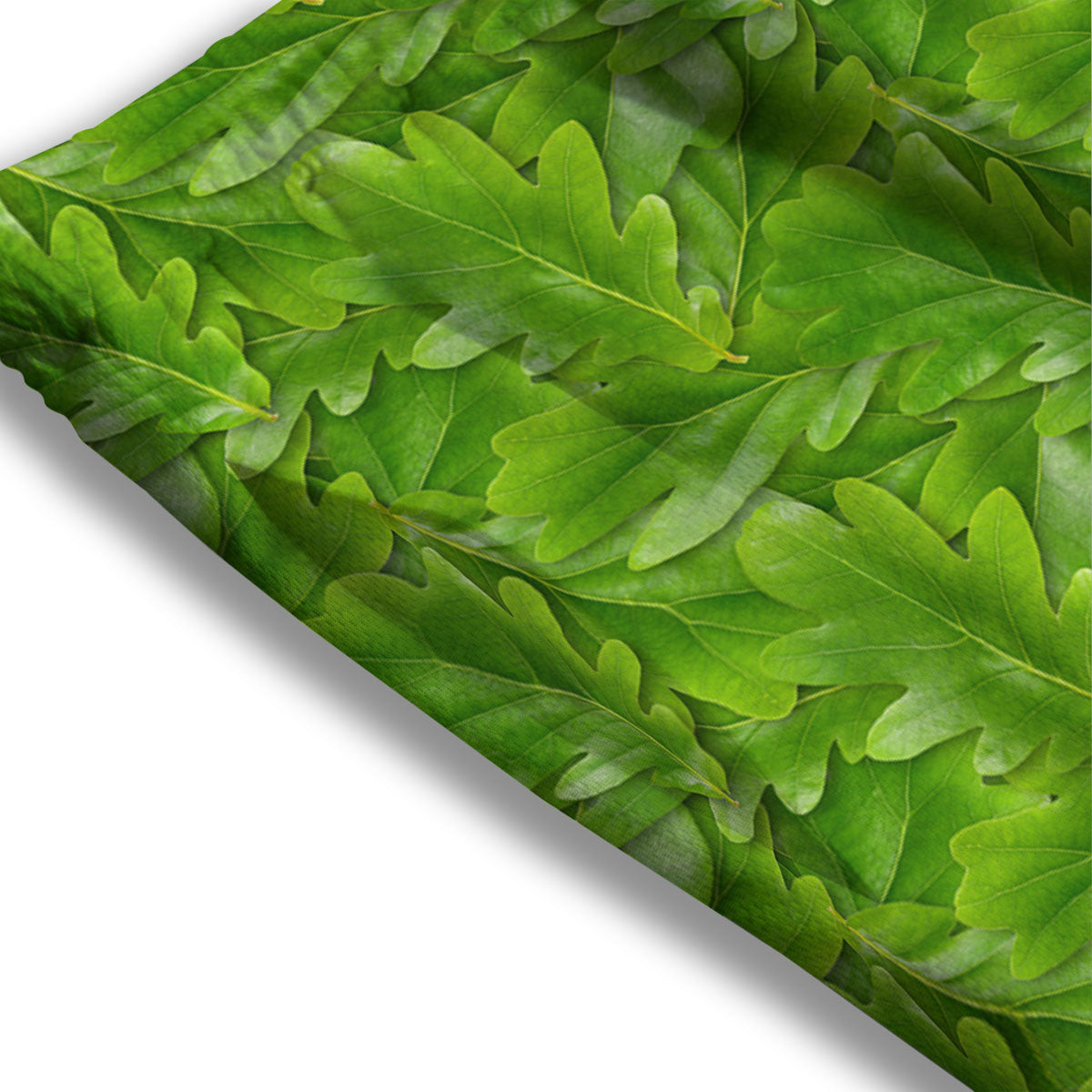 Oak Leaf Green Print Mesh Shorts