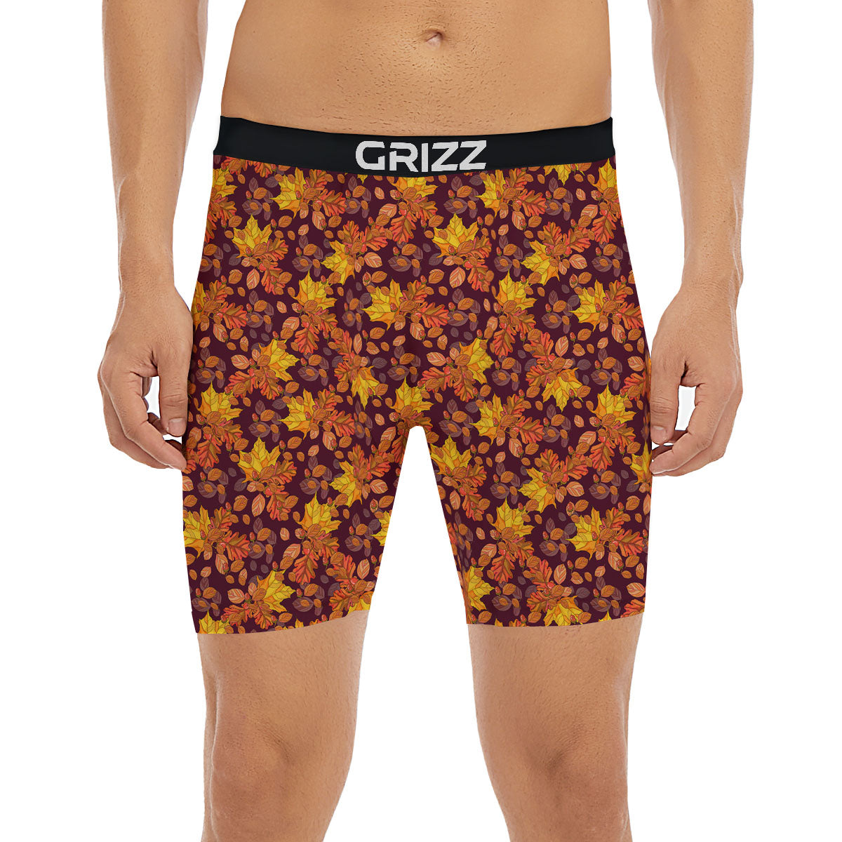 Oak Maple Print Pattern Boxer Briefs-grizzshop