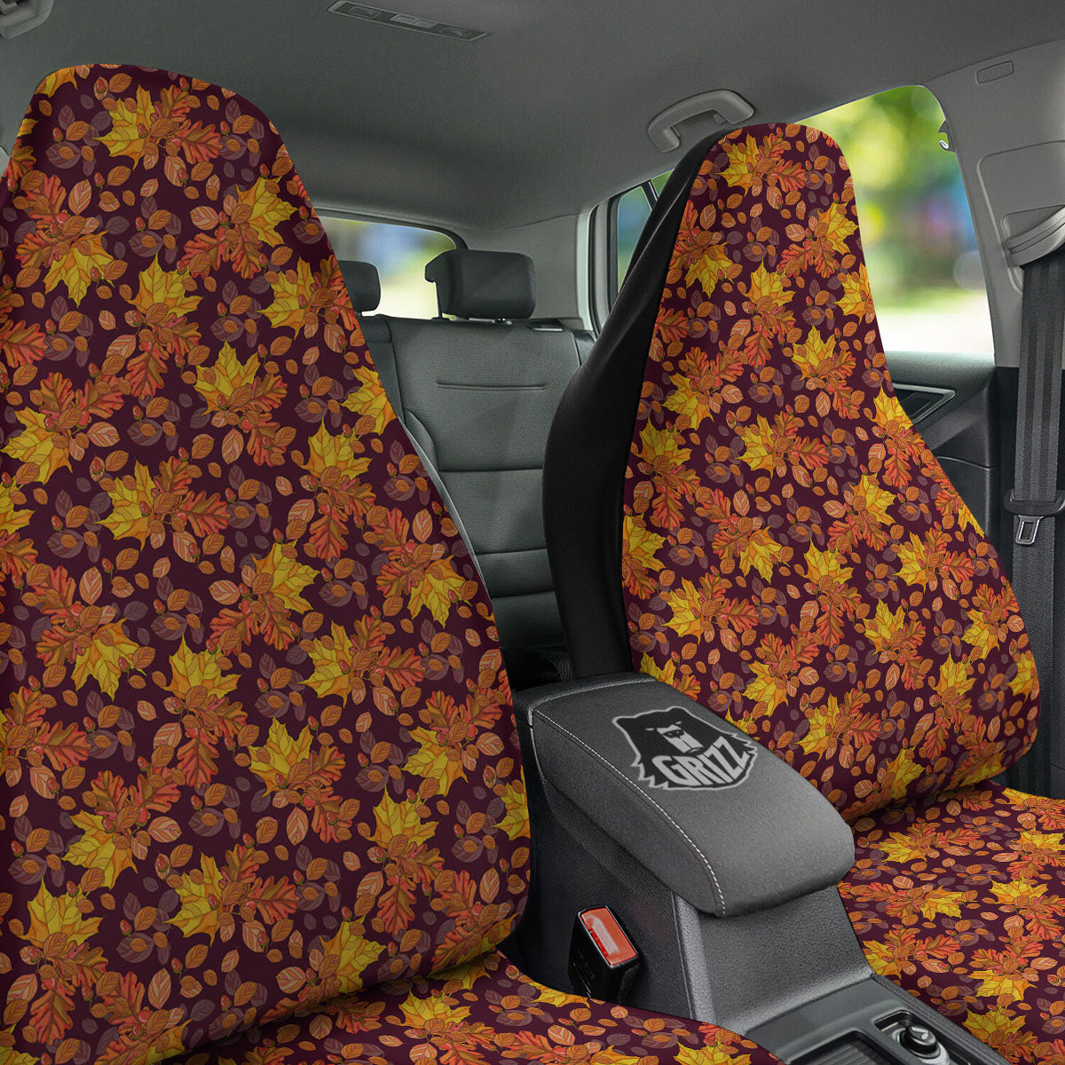Oak Maple Print Pattern Car Seat Covers-grizzshop