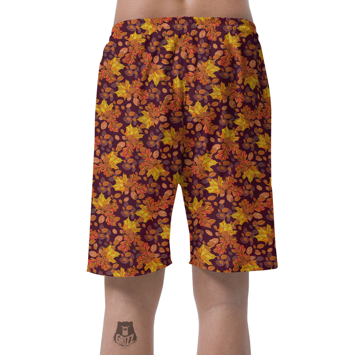 Oak Maple Print Pattern Men's Shorts-grizzshop