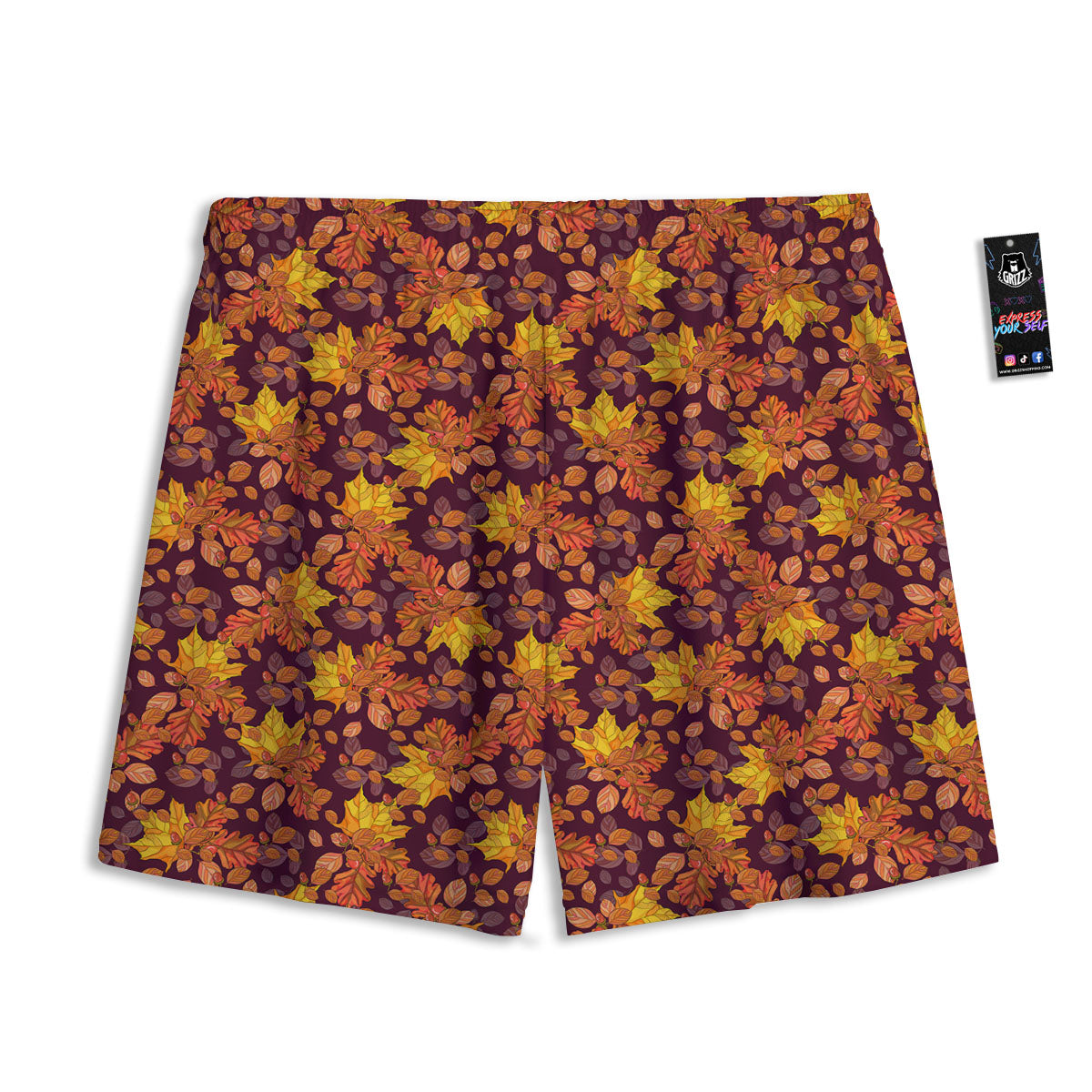 Oak Maple Print Pattern Mesh Shorts-grizzshop