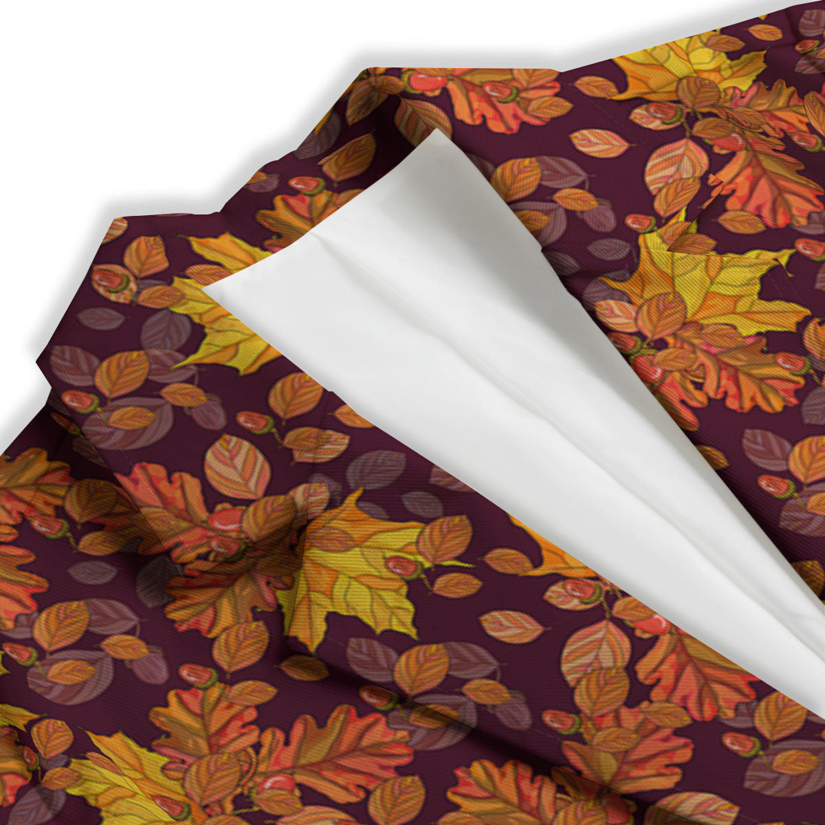 Oak Maple Print Pattern Women's Blazer-grizzshop