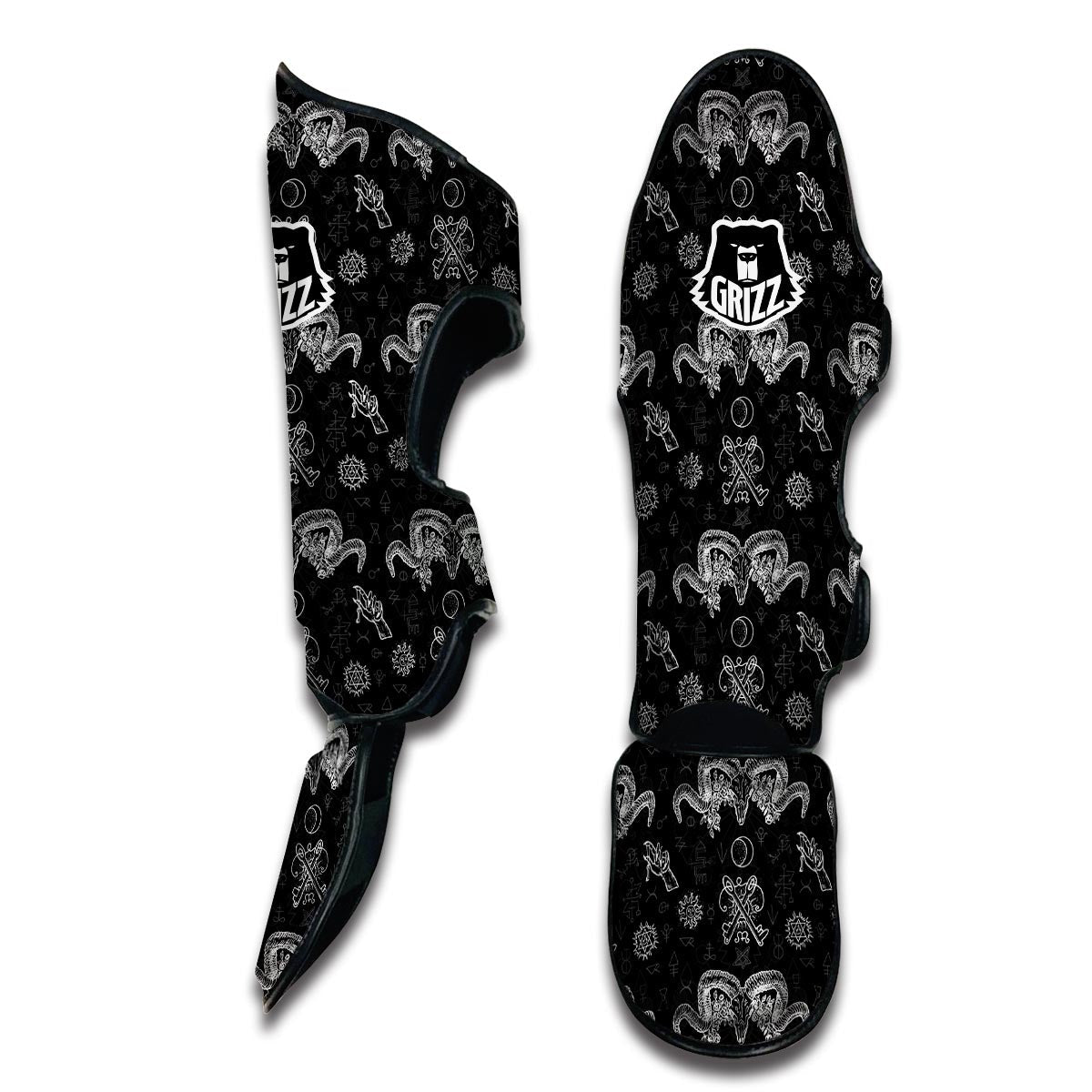 Occult Gothic Muay Thai Shin Guards-grizzshop