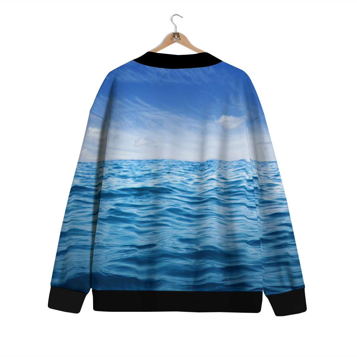 Ocean Blue Print Cardigan-grizzshop