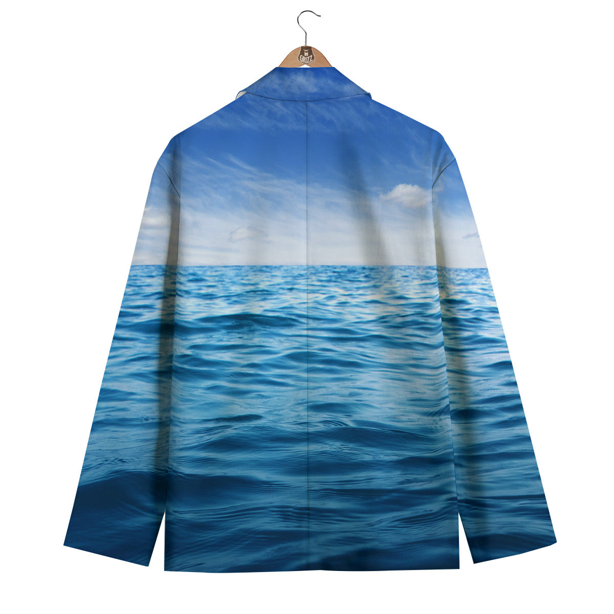 Ocean Blue Print Men's Blazer-grizzshop
