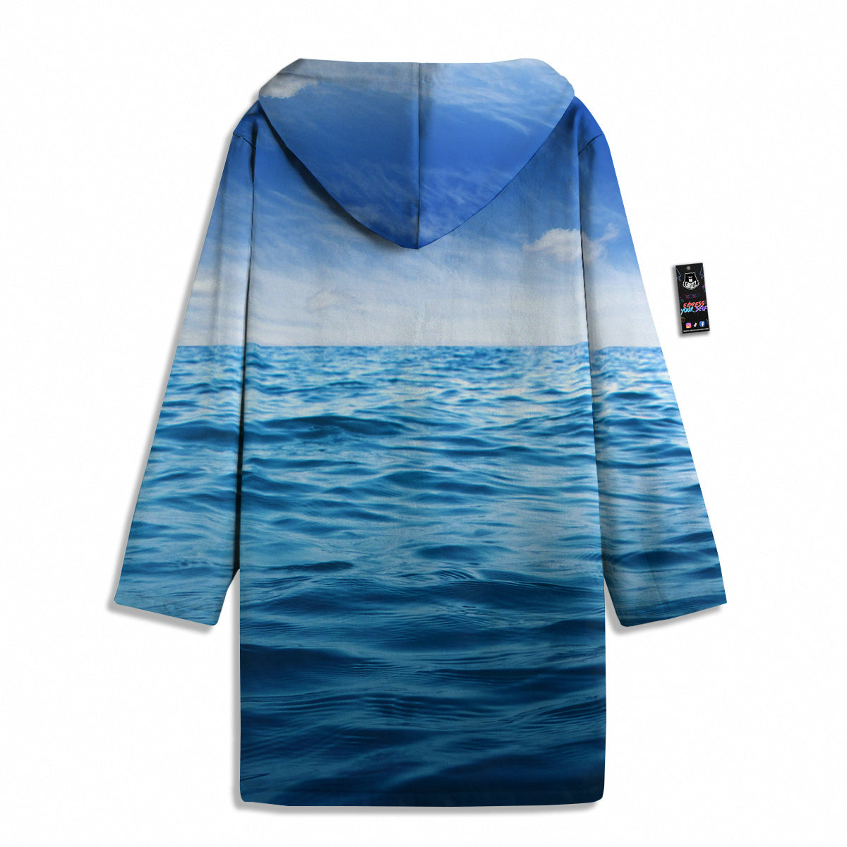 Ocean Blue Print Men's Windbreaker Jacket-grizzshop
