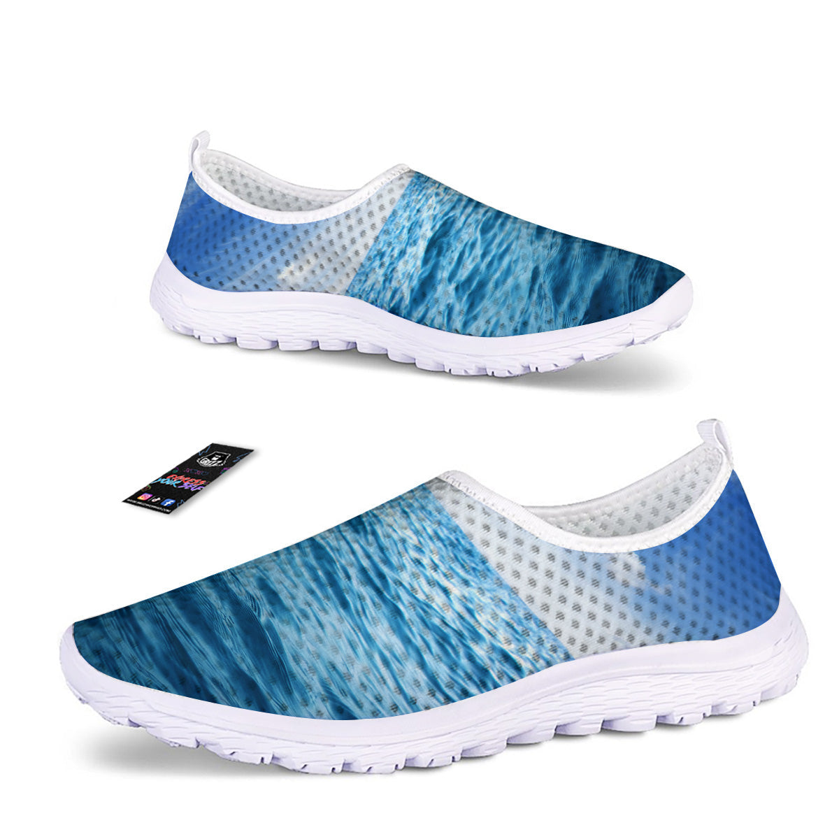 Ocean Blue Print Nurse Shoes-grizzshop